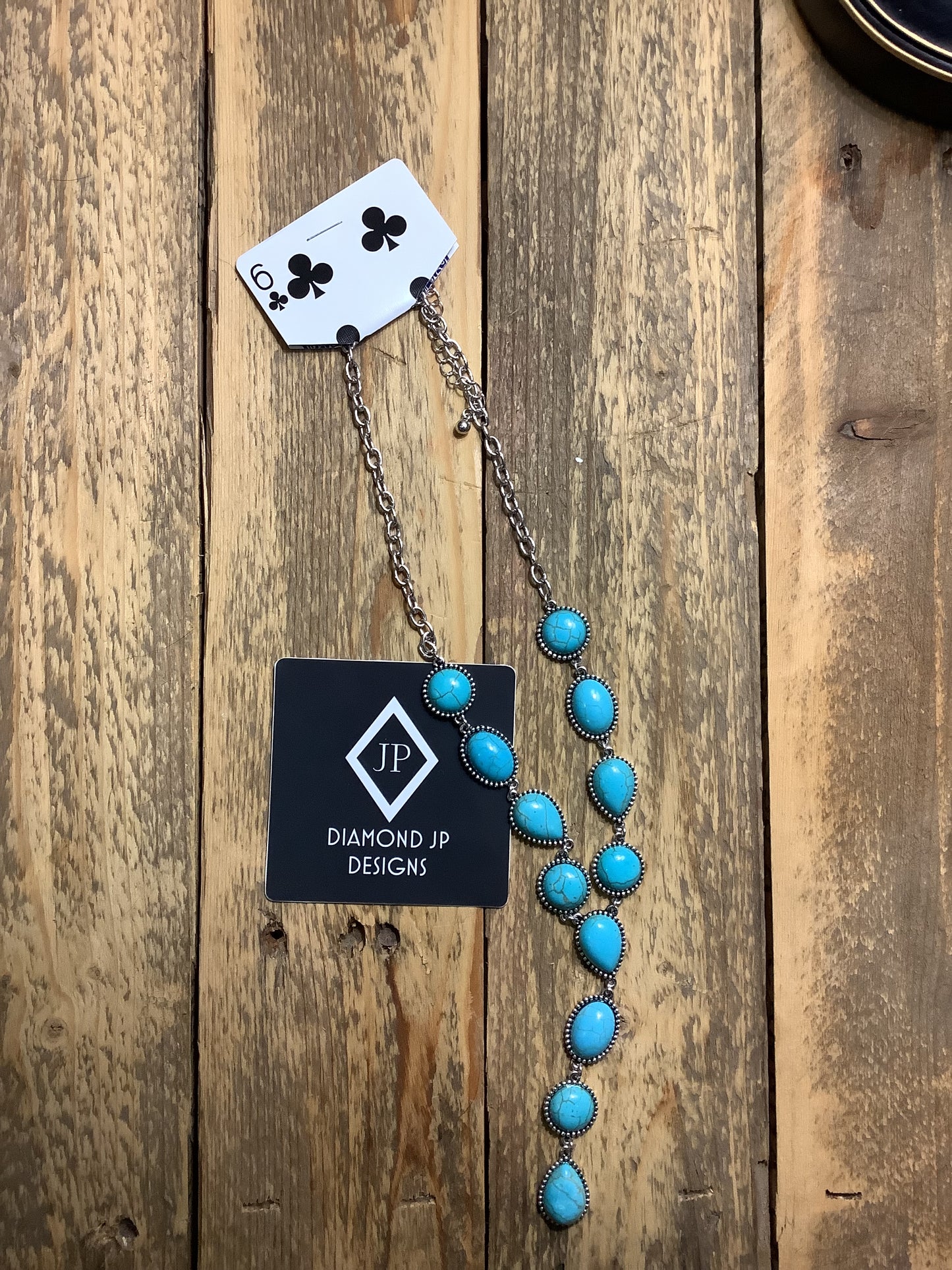 Y Turquoise Stone Necklace