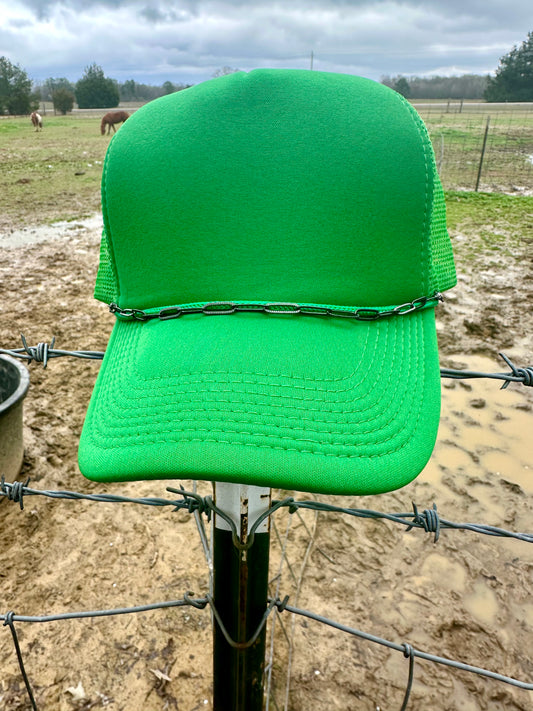 Black Trucker Cap Chain