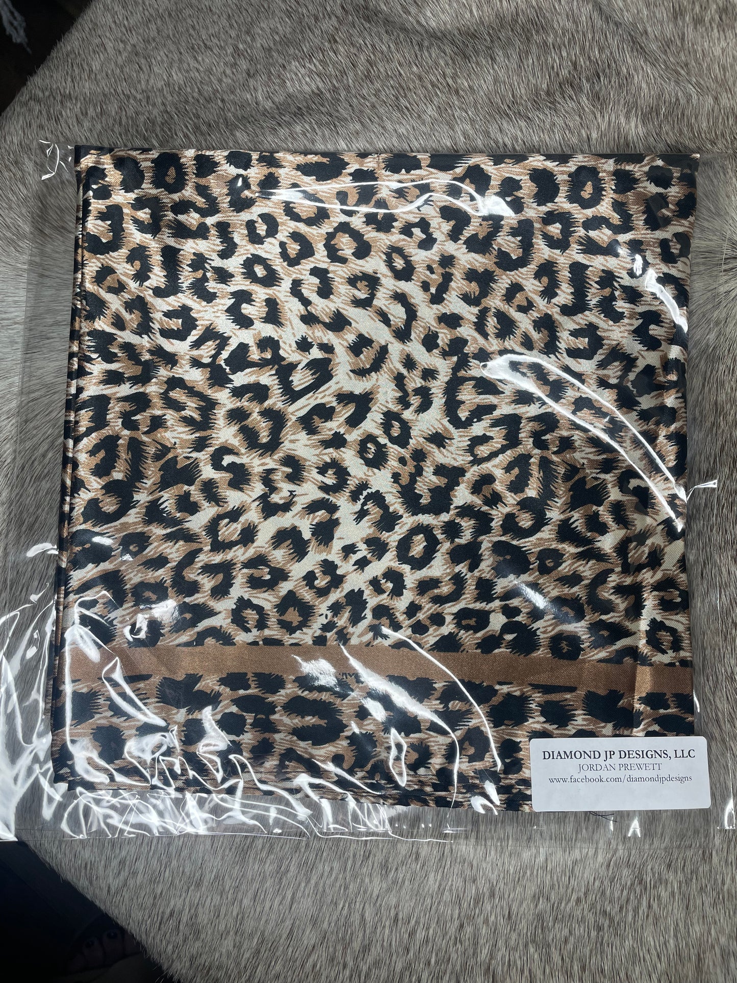 Tan Leopard Wild Rag