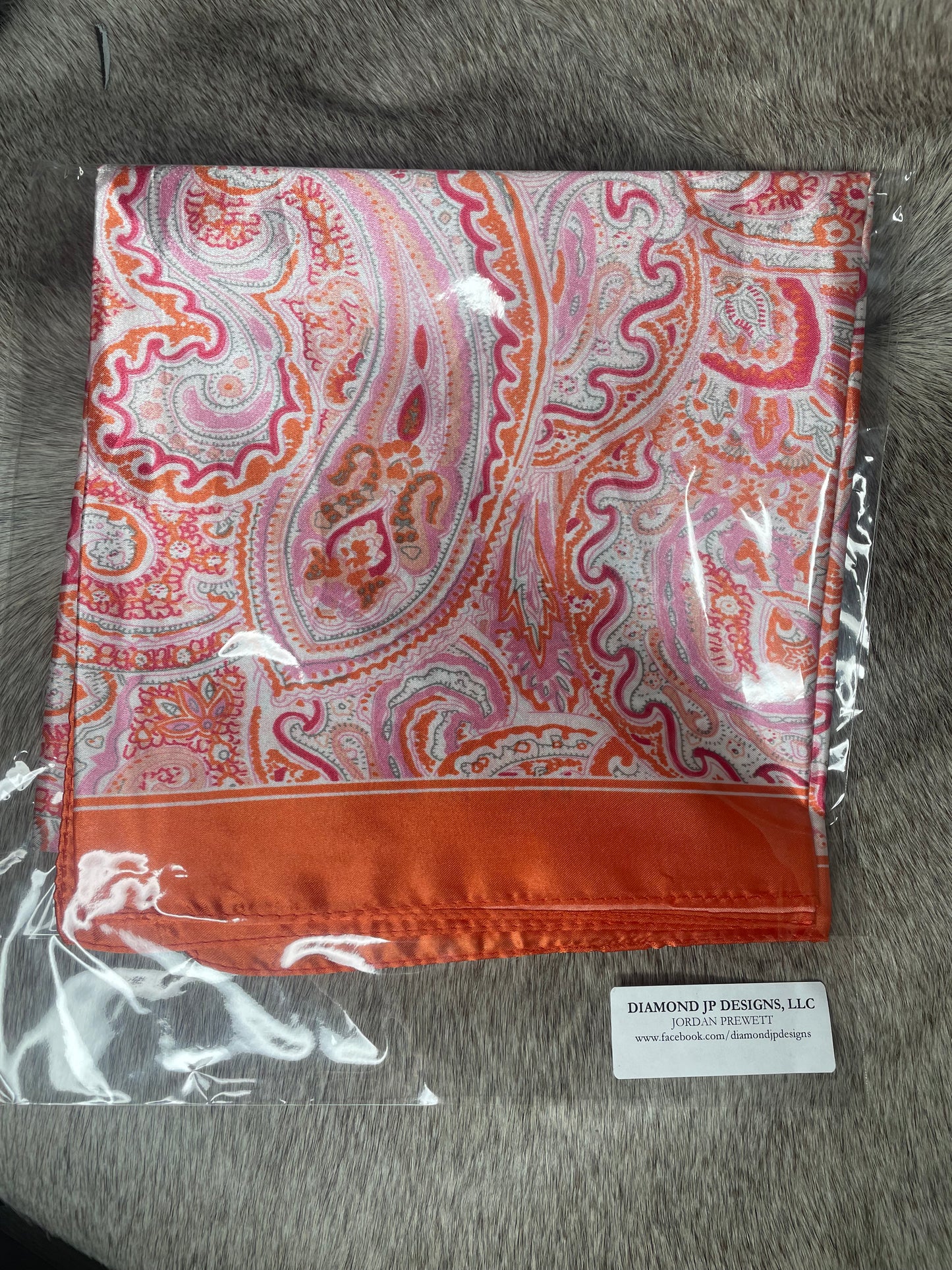 Pink & Orange Paisley Wild Rag