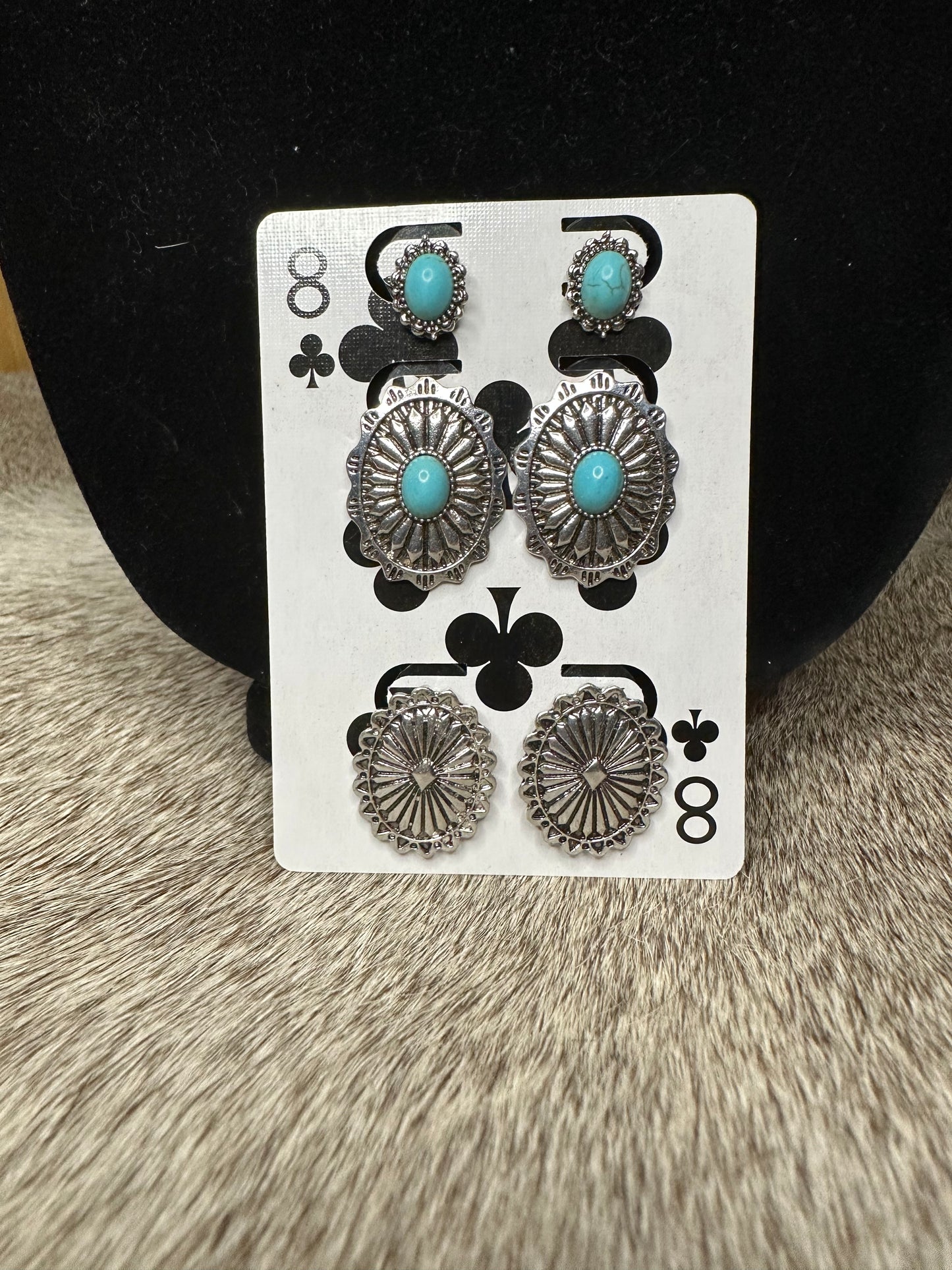 Silver Navajo Earring Set