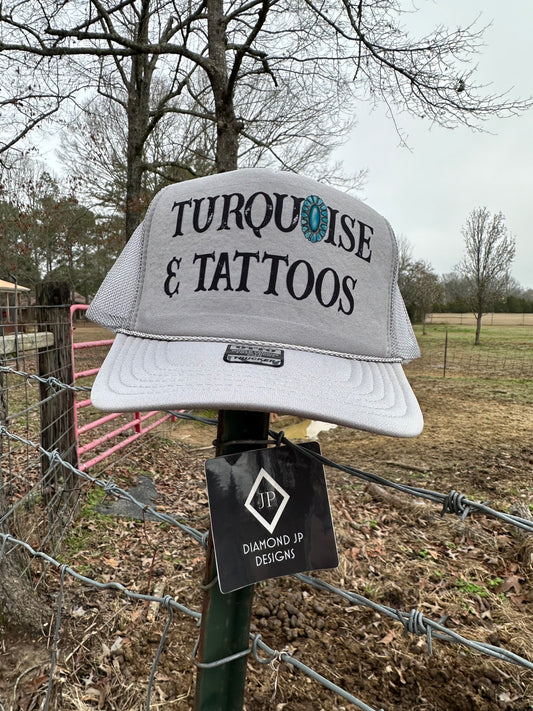 Turquoise & Tattoos Trucker